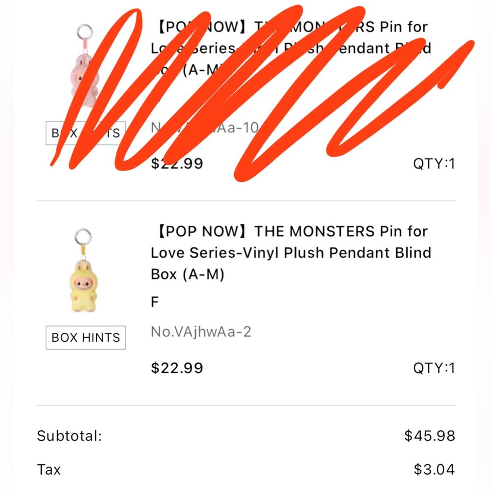 Pop Mart Labubu Pin For Love Letter F